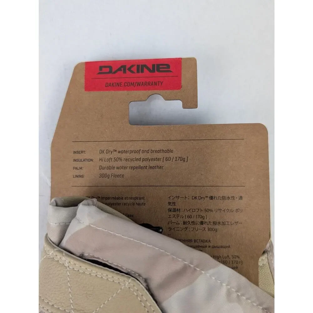 Dakine Women's Large Fleetwood Trigger Mittens Waterproof Insulated Sand Quartz
